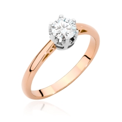 Pierścionek zaręczynowy z różowego złota z diamentem 0,50ct Fire Of Love