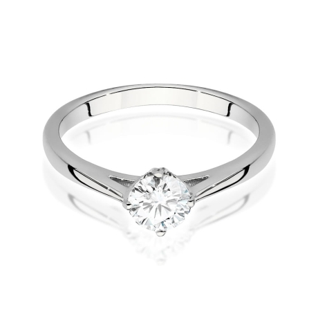 Przejdź do produktu Pierścionek zaręczynowy z białego złota z diamentem 0,50ct Fire Of Love 