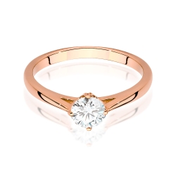 Pierścionek zaręczynowy z różowego złota z diamentem 0,50ct Fire Of Love