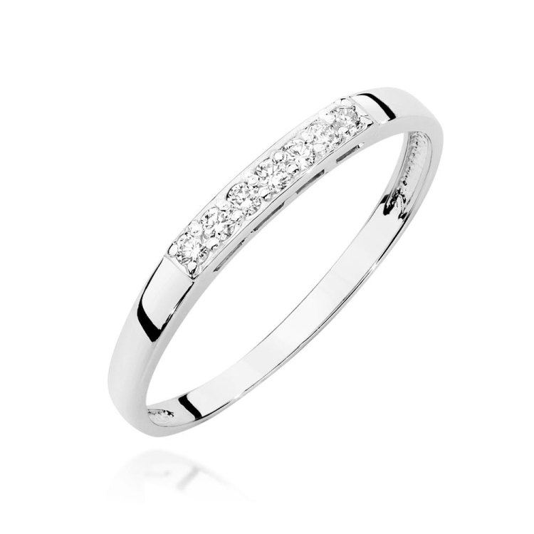 Pierścionek zaręczynowy z białego złota z diamentami 0,10ct Fire Of Love