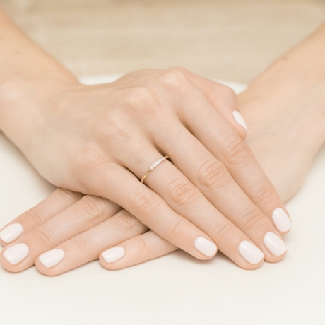 Przejdź do produktu Pierścionek zaręczynowy z żółtego złota z diamentami 0,04ct Fire Of Love