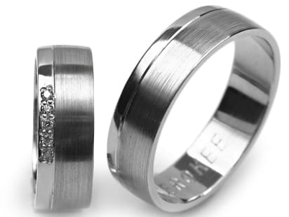 Obrączki ślubne z białego złota półokrągłe z cyrkoniami 6mm Premium P-CHEROKEE-b