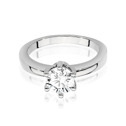 Pierścionek zaręczynowy z białego złota z brylantem 0,70ct Fire Of Love