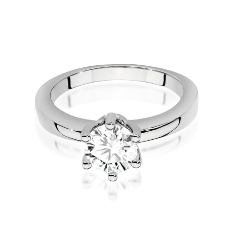 Przejdź do produktu Pierścionek zaręczynowy z białego złota z brylantem 0,70ct Fire Of Love