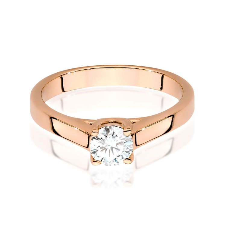 Pierścionek zaręczynowy z różowego złota z diamentem 0,50ct Fire Of Love