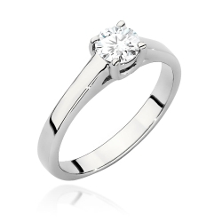 Pierścionek zaręczynowy z białego złota z diamentem 0,50ct Fire Of Love
