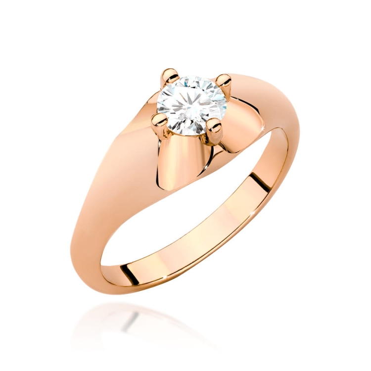 Pierścionek zaręczynowy z różowego złota z brylantem 0,50ct Fire Of Love