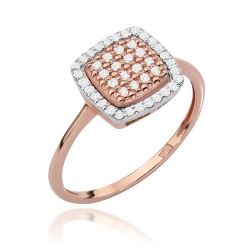 Pierścionek zaręczynowy z różowego złota z diamentami 0,28ct Fire Of Love