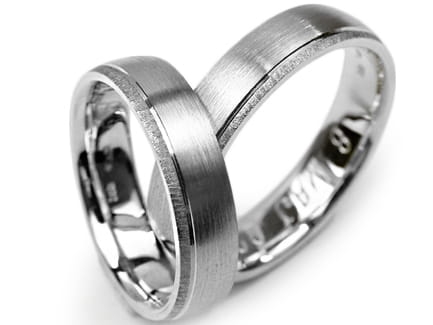 Obrączki ślubne z białego złota półokrągłe 6mm Premium P-SUNSET-b