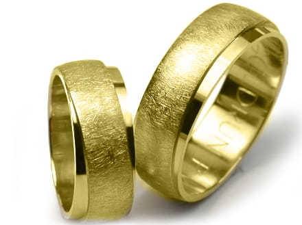 Obrączki ślubne z żółtego złota półokrągłe 7mm Premium P-452