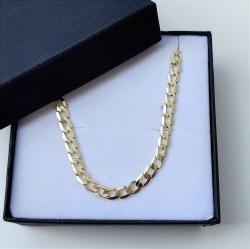 Łańcuszek złoty - pancerka - 50cm - 5,0mm (waga: 13,41g)