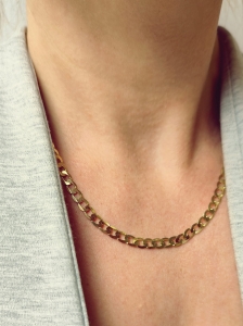 Łańcuszek złoty - pancerka - 50cm - 5,0mm (waga: 13,41g)