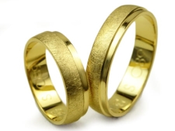 Obrączki ślubne z żółtego złota półokrągłe 5mm Simple S089