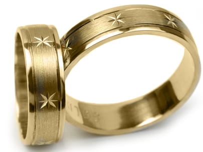 Obrączki ślubne z żółtego złota półokrągłe 6mm Premium P-471