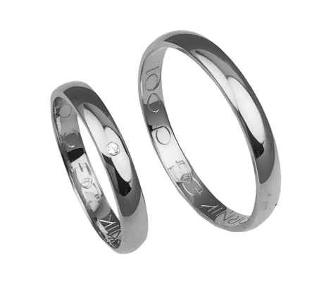 Przejdź do produktu Klasyczne obrączki ślubne z białego złota okrągłe 3mm Classic C001