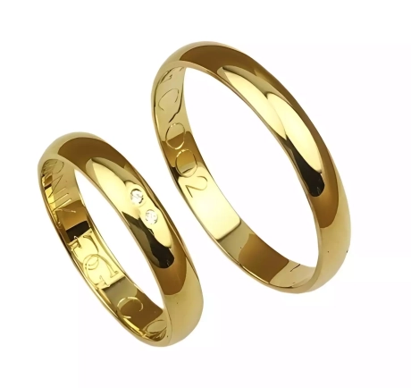 Przejdź do produktu Klasyczne obrączki ślubne z żółtego złota okrągłe 3,5mm Classic C002