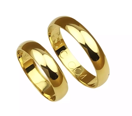 Przejdź do produktu Klasyczne obrączki ślubne z żółtego złota okrągłe 4,5mm Classic C004 