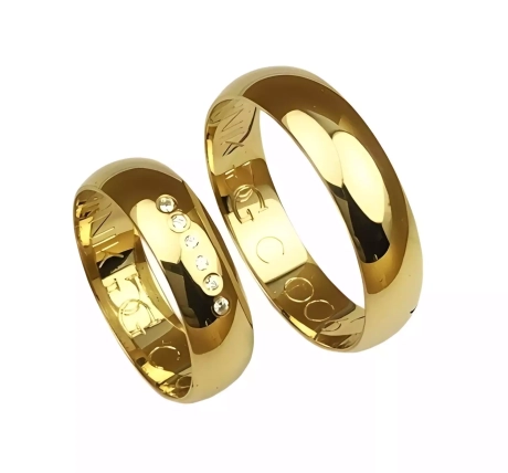 Przejdź do produktu Klasyczne obrączki ślubne z żółtego złota okrągłe 5,5mm Classic C006