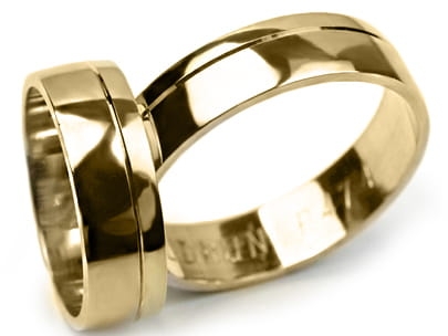 Przejdź do produktu Obrączki ślubne z żółtego złota półokrągłe 6mm Premium 