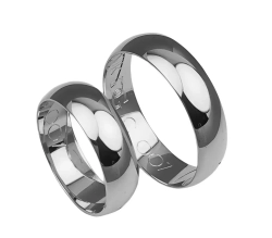 Klasyczne obrączki ślubne z białego złota okrągłe 6mm Casual