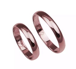 Klasyczne obrączki ślubne z różowego złota okrągłe 3,5mm Casual