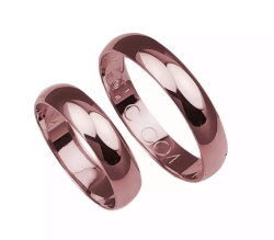 Klasyczne obrączki ślubne z różowego złota okrągłe 4,5mm Casual
