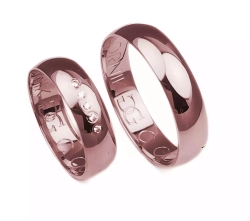 Klasyczne obrączki ślubne z różowego złota okrągłe 5mm Casual