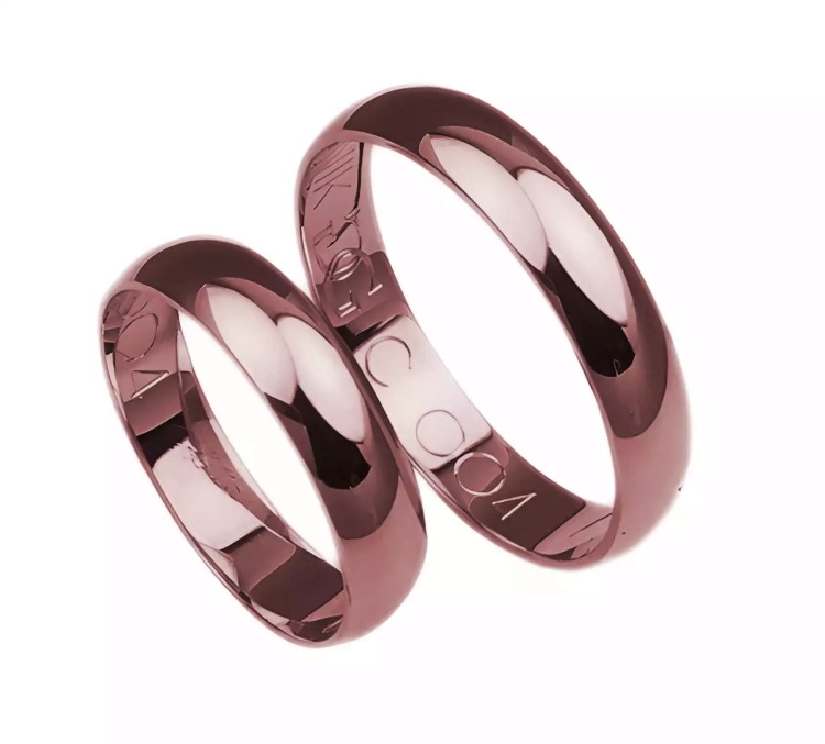 Klasyczne obrączki ślubne z różowego złota okrągłe 5mm Casual