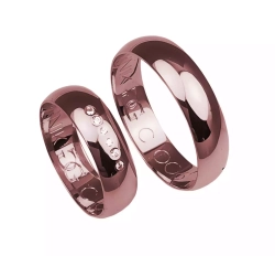 Klasyczne obrączki ślubne z różowego złota okrągłe 5,5mm Casual