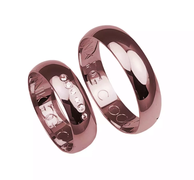 Klasyczne obrączki ślubne z różowego złota okrągłe 5,5mm Casual