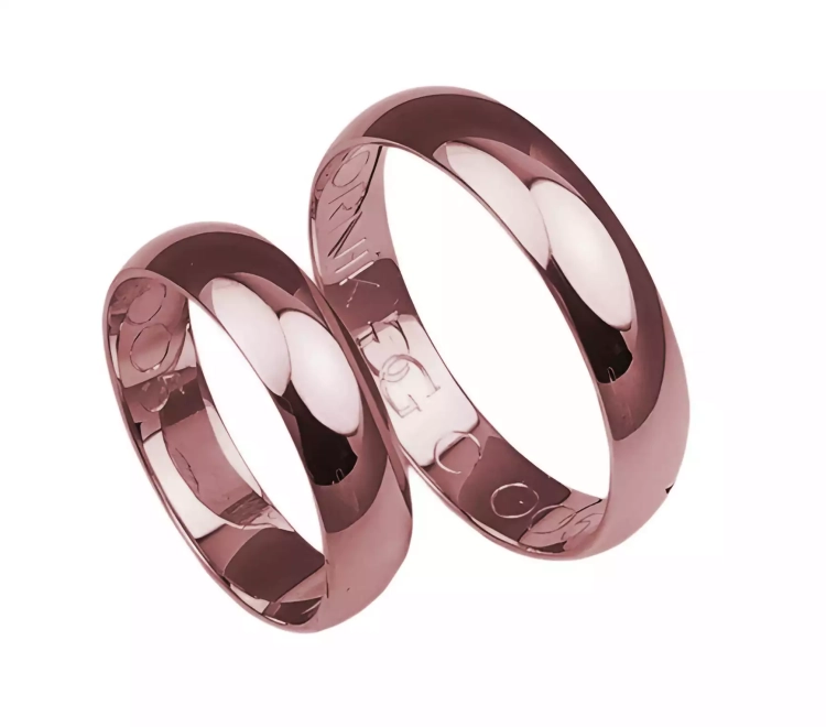 Klasyczne obrączki ślubne z różowego złota okrągłe 5,5mm Casual