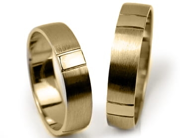 Obrączki ślubne z żółtego złota półokrągłe 5mm Premium P-481
