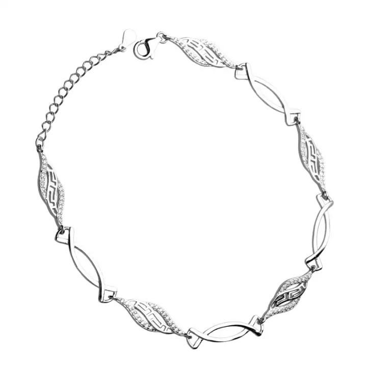 Srebrna bransoletka 925 z cyrkoniami