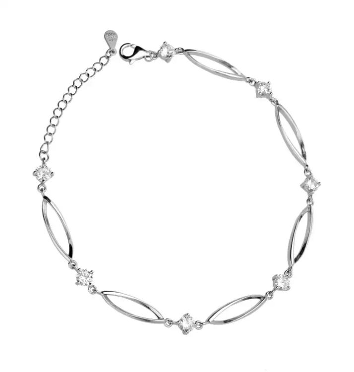 Srebrna bransoletka 925 z cyrkoniami Silver