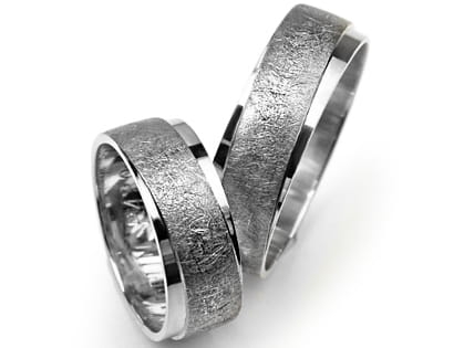 Obrączki ślubne z białego złota płaskie 7mm Premium P-489-b