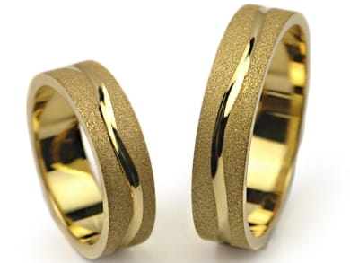 Obrączki ślubne z żółtego złota płaskie 5mm Premium P-492