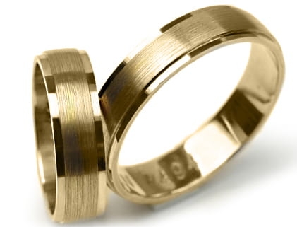 Obrączki ślubne z żółtego złota półokrągłe 5mm Premium P-494