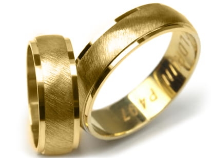 Obrączki ślubne z żółtego złota półokrągłe 6mm Premium P-497