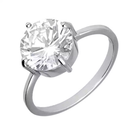 Przejdź do produktu Klasyczny srebrny pierścionek z jedną cyrkonią, zaręczyny