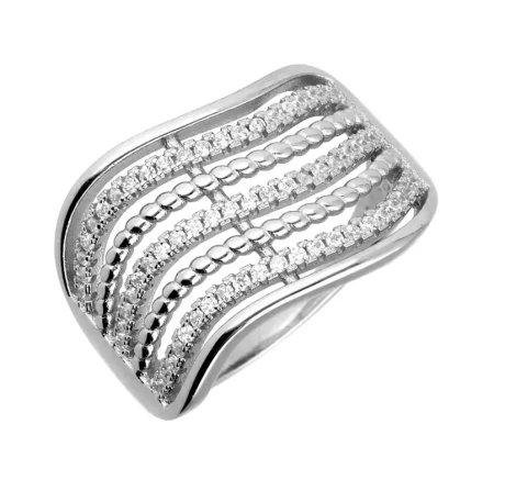 Przejdź do produktu Pierścionek srebrny z cyrkoniami