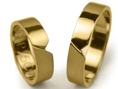 Obrączki ślubne z żółtego złota płaskie 5mm Premium P-500