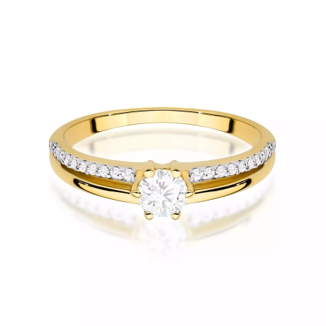 Przejdź do produktu Pierścionek BW0355 Diament Laboratoryjny 0,30ct żółte złoto 