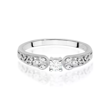 Przejdź do produktu Pierścionek BW0411 Diament Laboratoryjny 0,10ct białe złoto