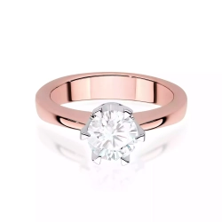 Pierścionek z różowego złota, diament laboratoryjny 1,00ct