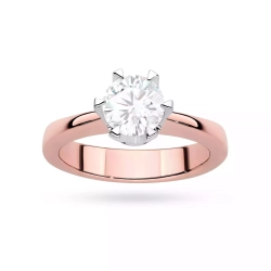 Pierścionek z różowego złota, diament laboratoryjny 1,00ct