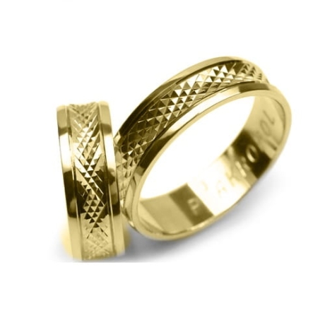 Przejdź do produktu Obrączki ślubne z żółtego złota półokrągłe 6mm Premium