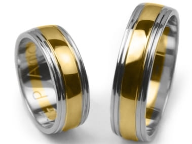 Przejdź do produktu Obrączki ślubne dwukolorowe półokrągłe 6mm Premium