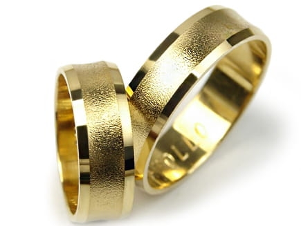 Obrączki ślubne z żółtego złota wklęsłe 6mm Premium P-APOLLO