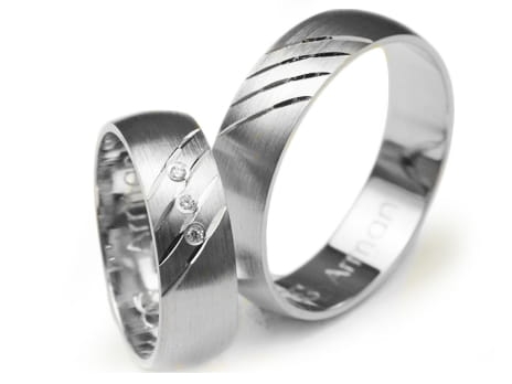 Obrączki ślubne z białego złota półokrągłe z cyrkoniami 6mm Premium P-ARMAN-b