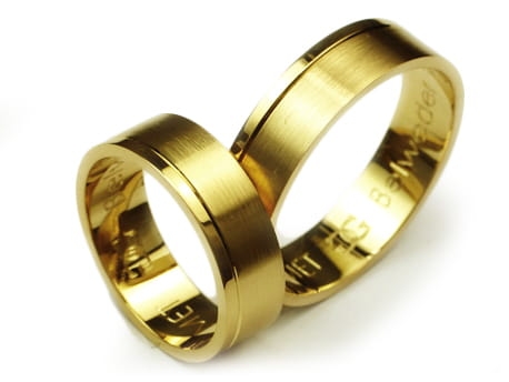 Obrączki ślubne z żółtego złota płaskie 6mm Premium P-BELWEDER-BIS